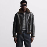 AVIATOR FUR LEATHER JACKET – Premium Menswear by VTRLS