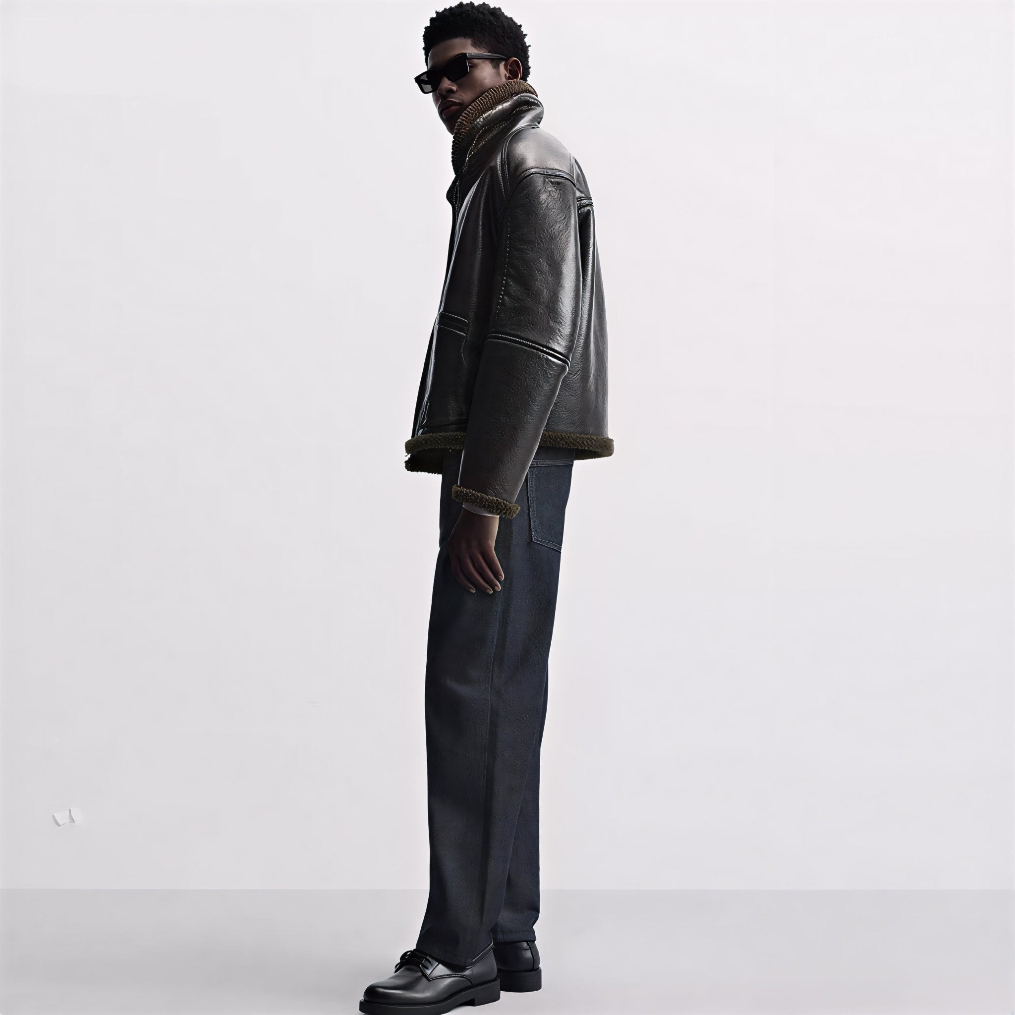 AVIATOR FUR LEATHER JACKET – Premium Menswear by VTRLS