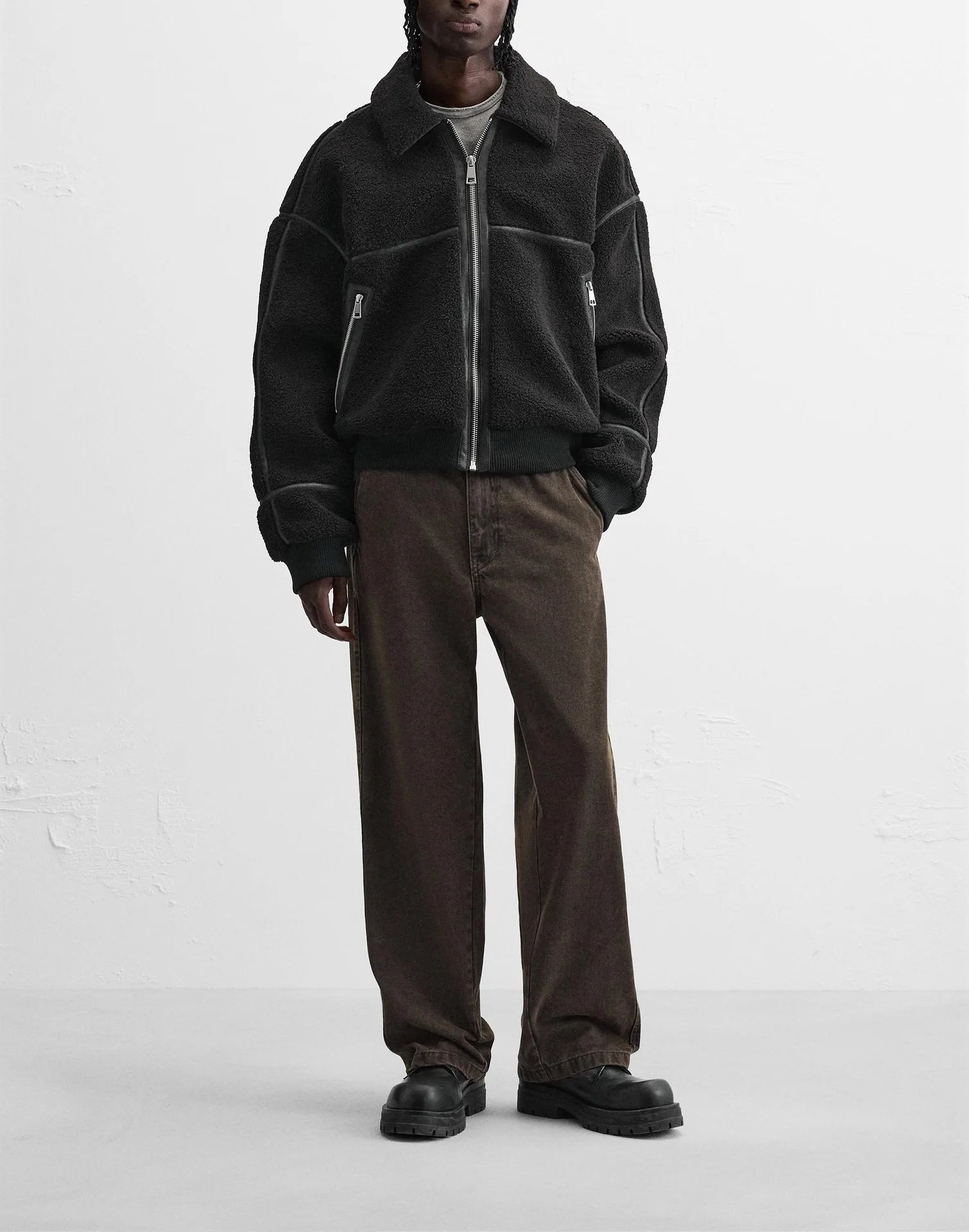 CONTRASTING FLEECE JACKET – Premium Menswear by VTRLS