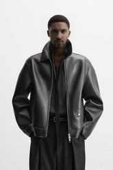 STRUCTURED LEATHER JACKET – Premium Menswear by VTRLS