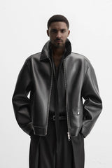 STRUCTURED LEATHER JACKET – Premium Menswear by VTRLS