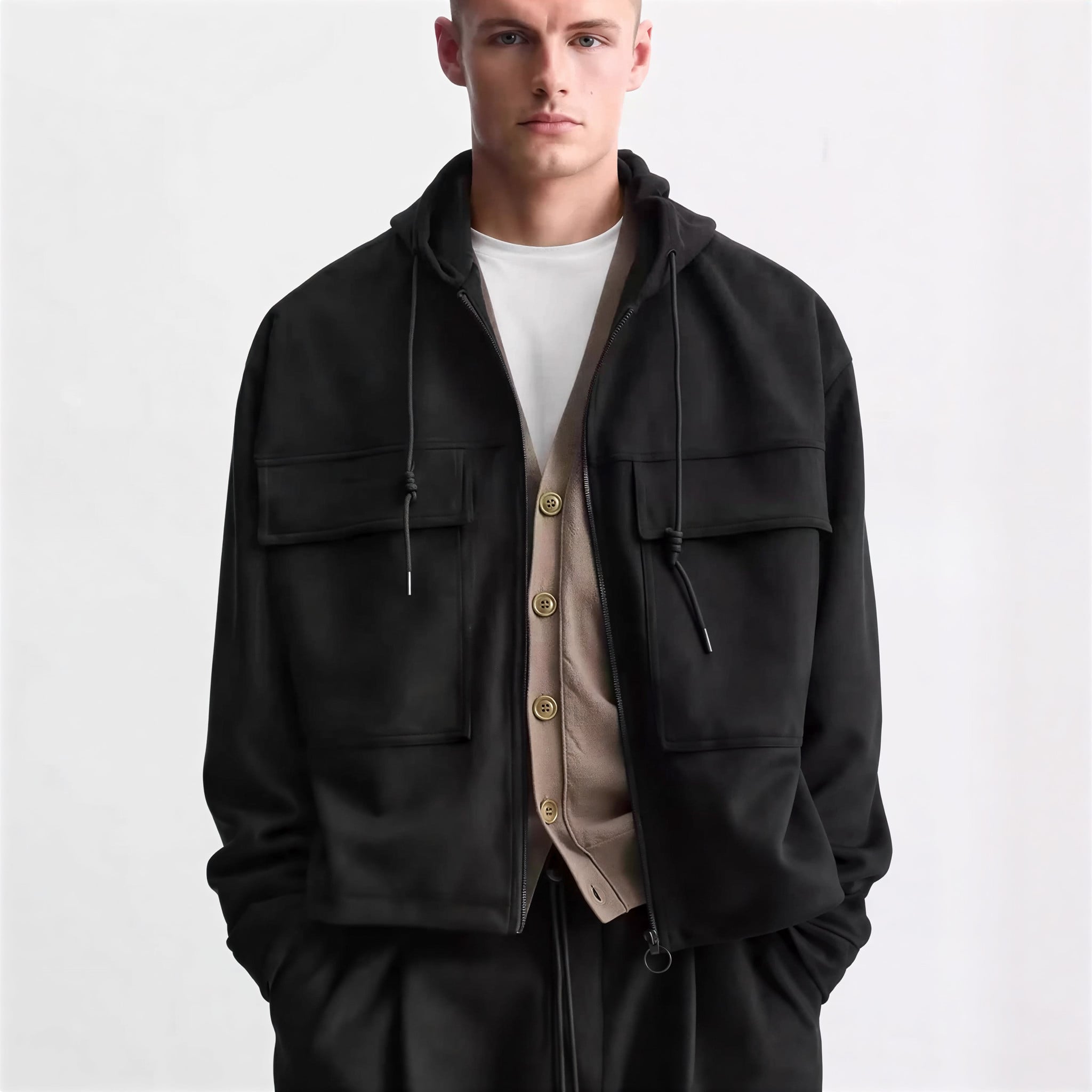 SUEDE HOODED JACKET – Premium Menswear by VTRLS