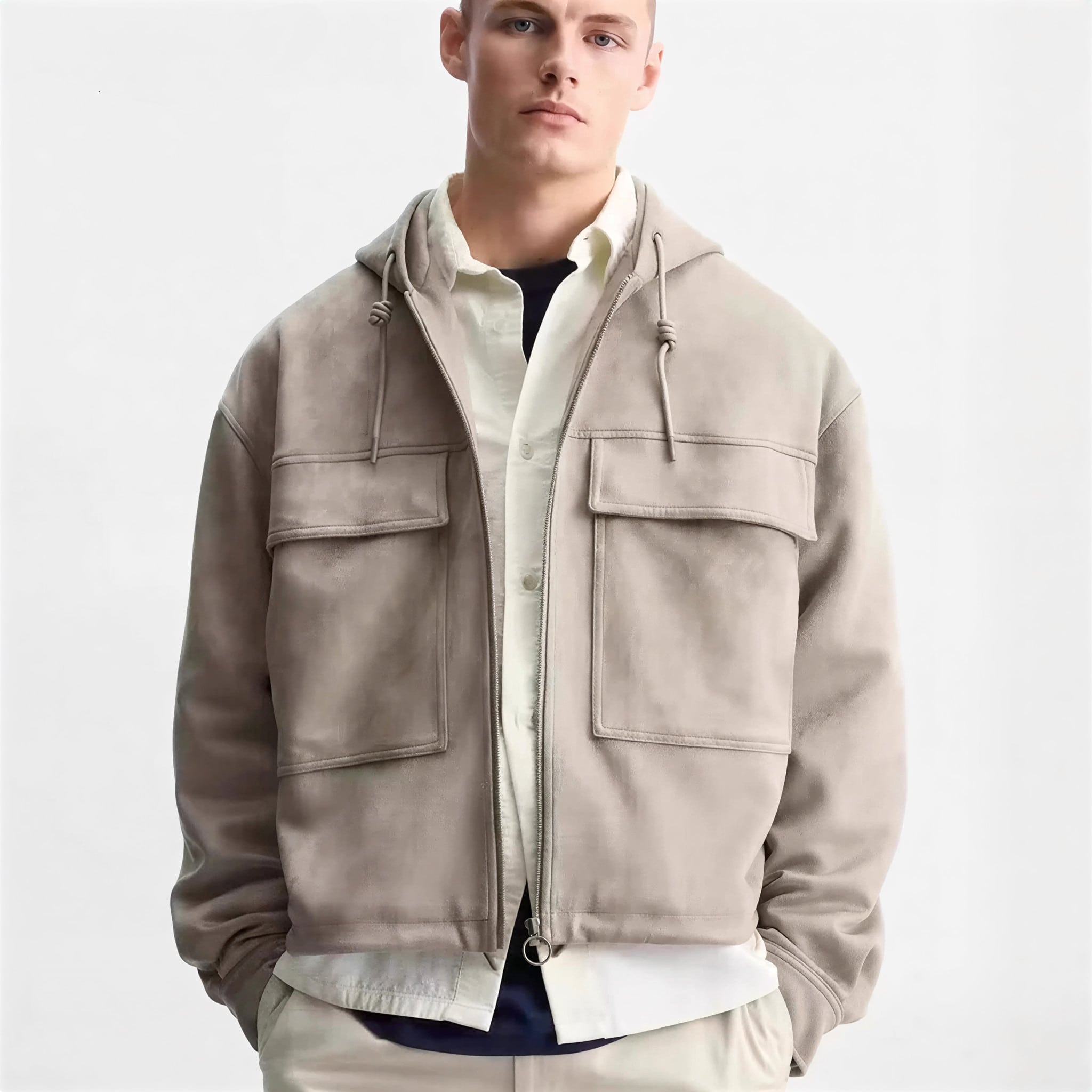 SUEDE HOODED JACKET – Premium Menswear by VTRLS