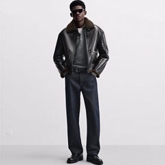 AVIATOR FUR LEATHER JACKET – Premium Menswear by VTRLS