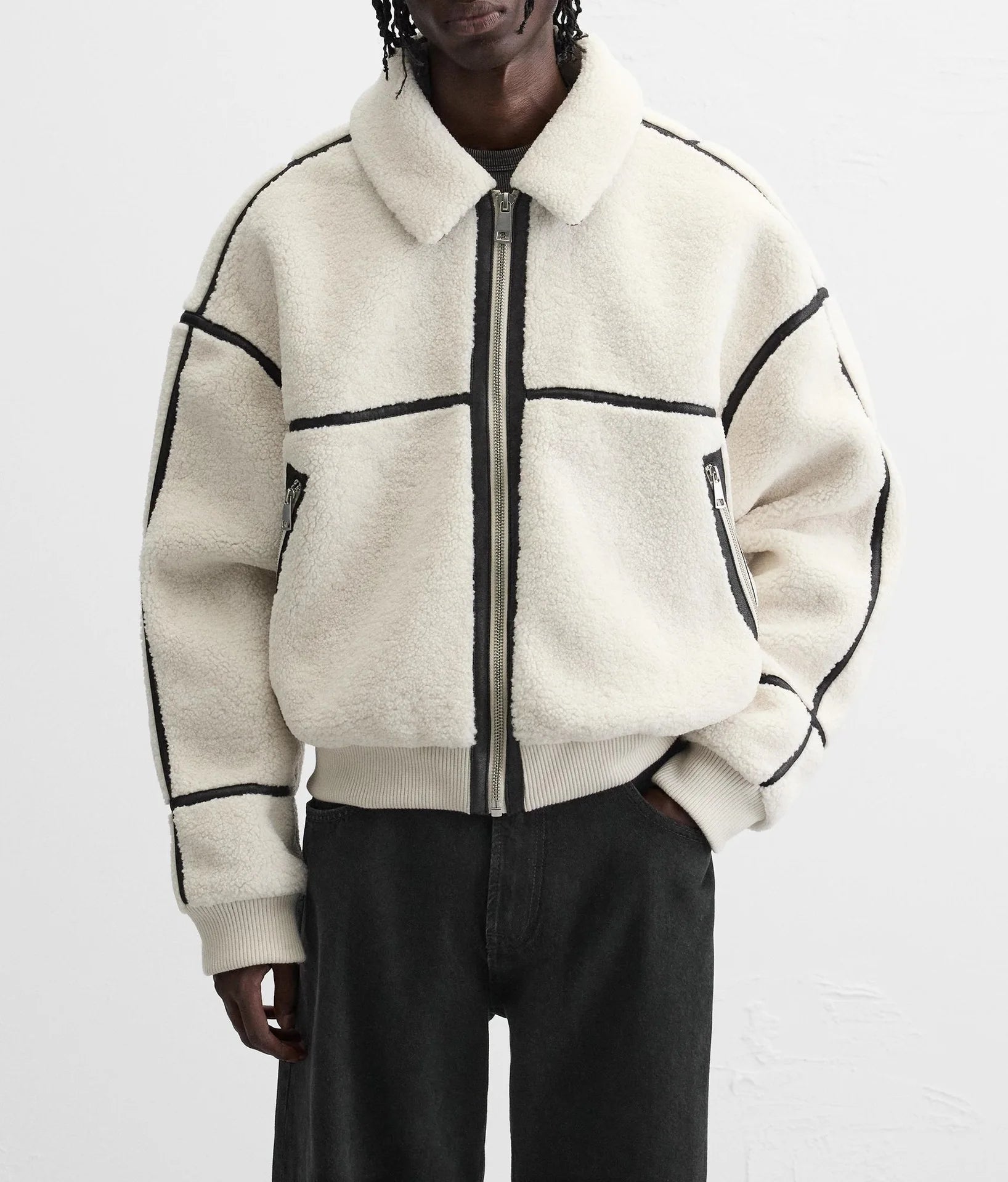 CONTRASTING FLEECE JACKET – Premium Menswear by VTRLS