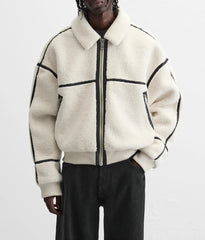 CONTRASTING FLEECE JACKET – Premium Menswear by VTRLS