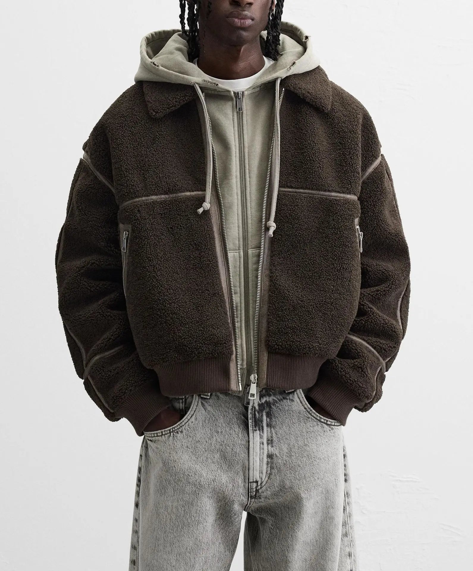 CONTRASTING FLEECE JACKET – Premium Menswear by VTRLS