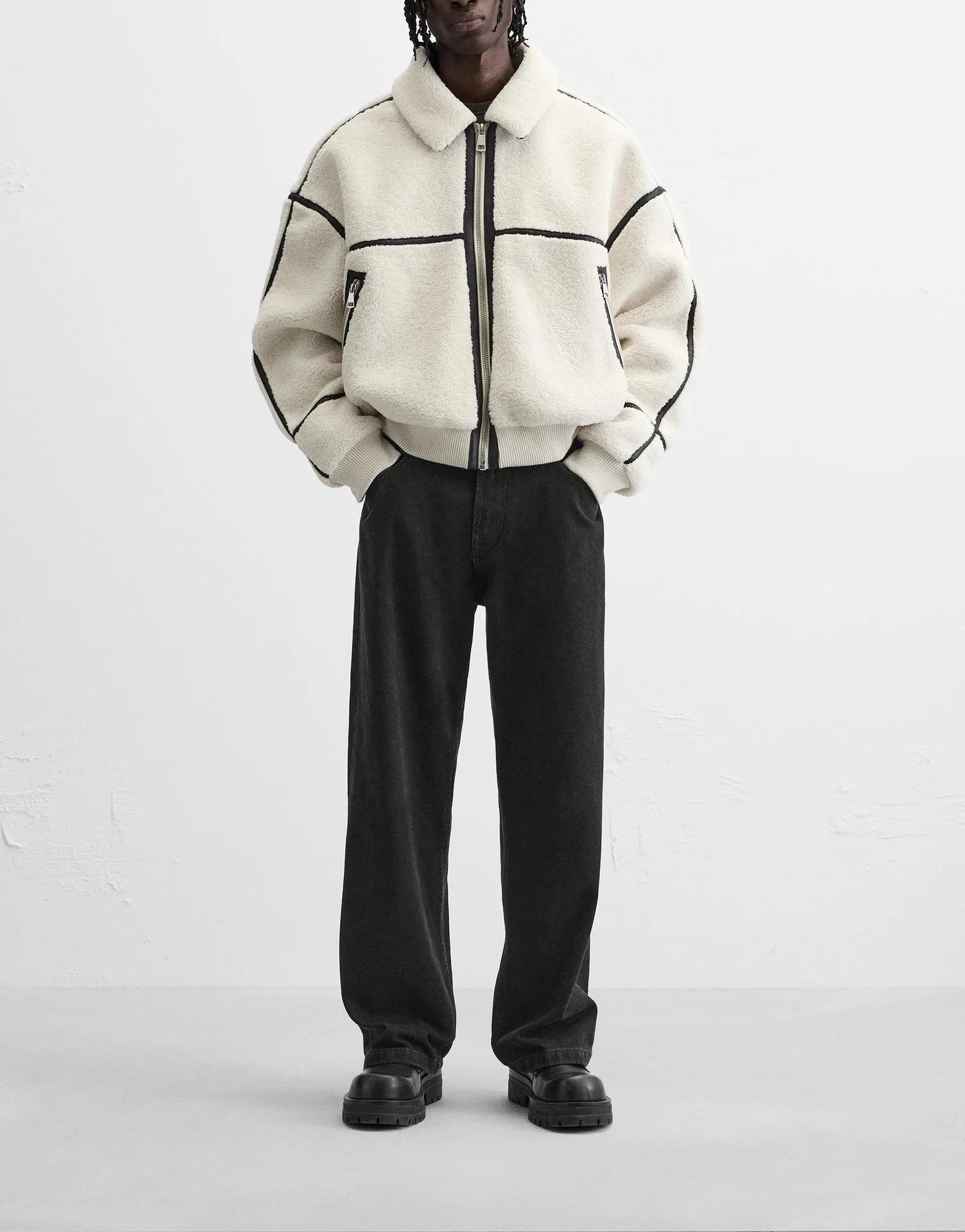 CONTRASTING FLEECE JACKET – Premium Menswear by VTRLS