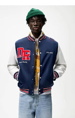 NAVY VARSITY DR JACKET – Premium Menswear by VTRLS