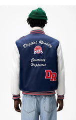 NAVY VARSITY DR JACKET – Premium Menswear by VTRLS