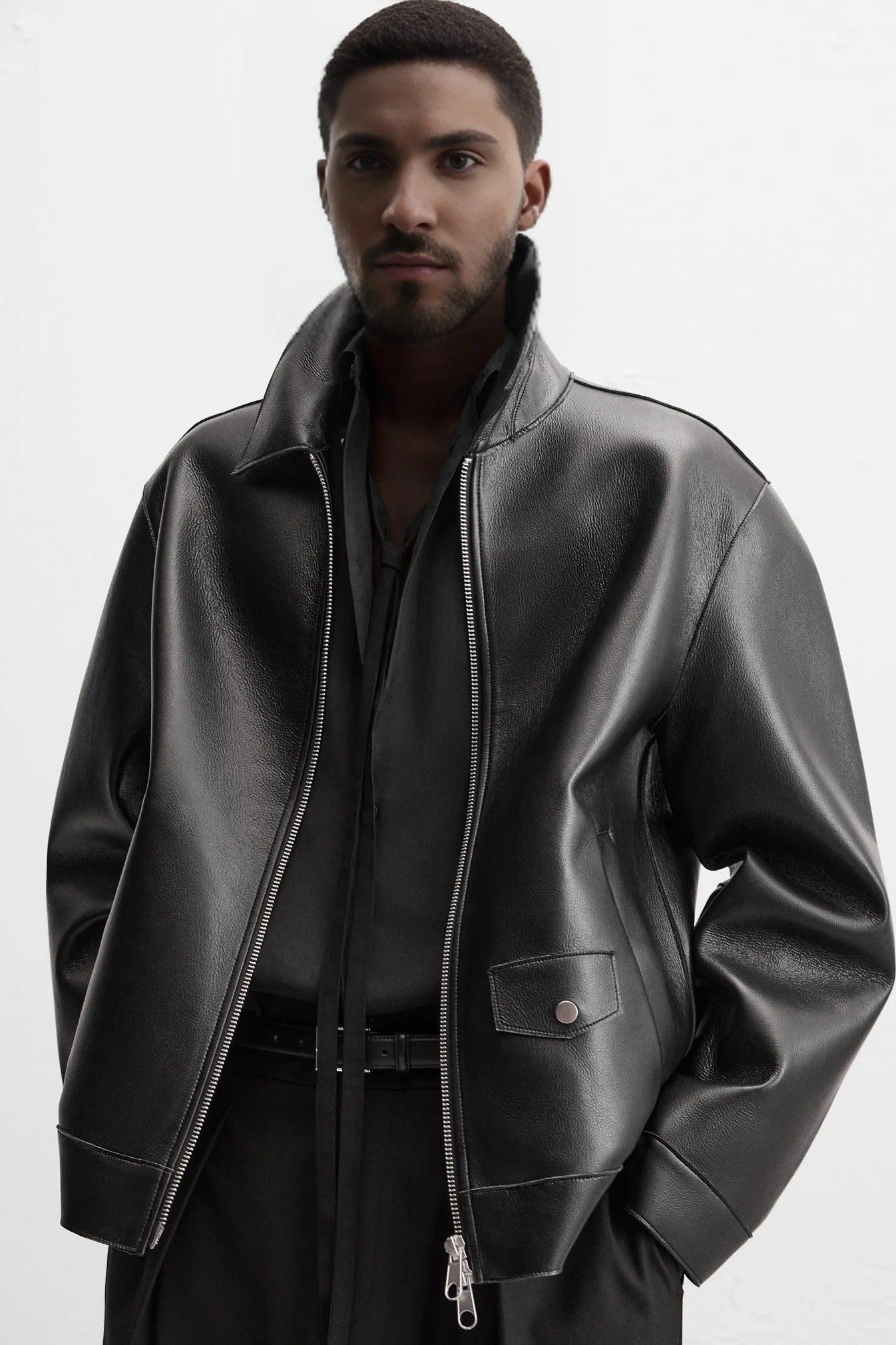 STRUCTURED LEATHER JACKET – Premium Menswear by VTRLS