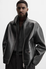 STRUCTURED LEATHER JACKET – Premium Menswear by VTRLS