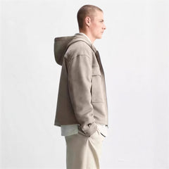 SUEDE HOODED JACKET – Premium Menswear by VTRLS